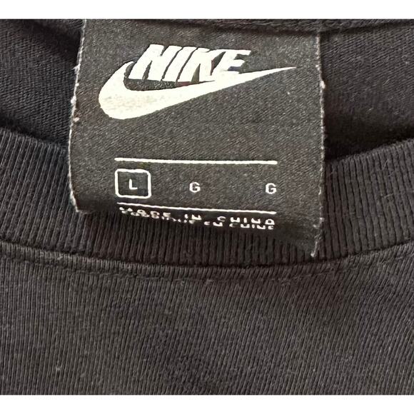 2/$30 Nike Game Changer Shirt Black "Lego" Textured Swoosh Logo Men's Size L - Picture 8 of 10